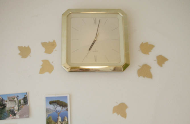 Clock and Leaves