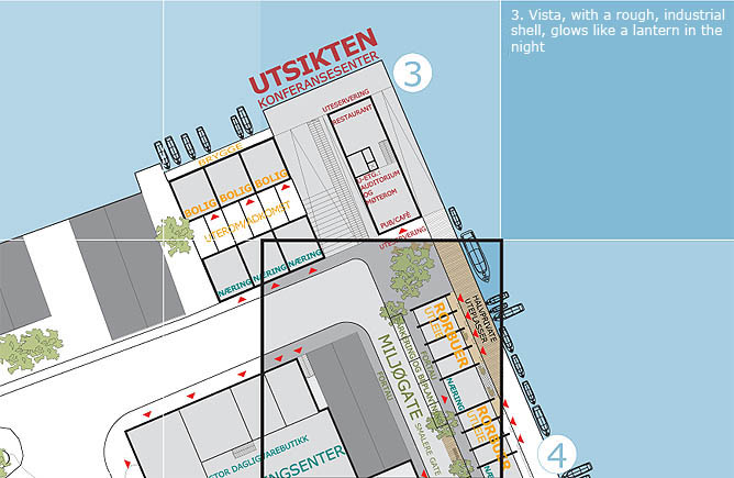 Plan close-up: Conference center, View point