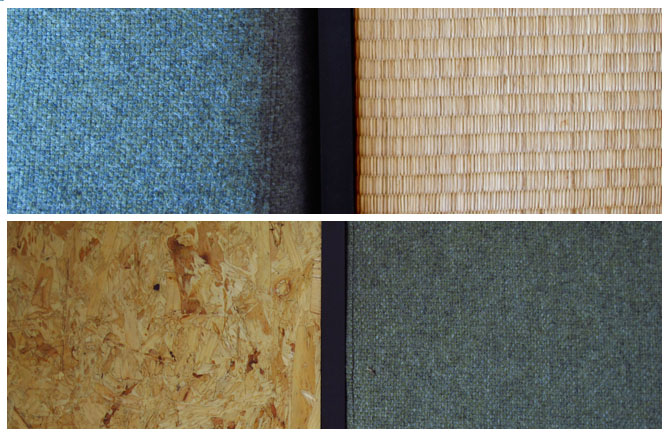 Materials: Wool, plywood and tatami