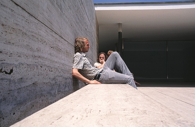 Audu and Ivar, Barcelona Pavillion, Mies van der Rohe