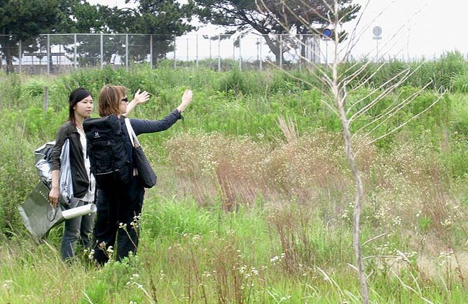 Site visit, Chiharu and Lisa