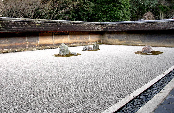 Sand garden, Ryoan-ji, Kyoto