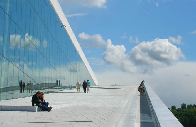 Exterior, Oslo Opera, Snøhetta