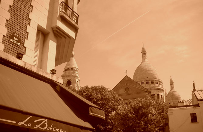 Sacre Couer in sepia