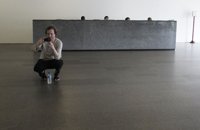 Eskild in the lobby of Palácio do Itamaraty