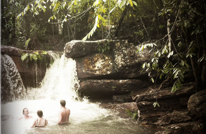 Xmas waterfall bath, Chapada dos Vaedeiros