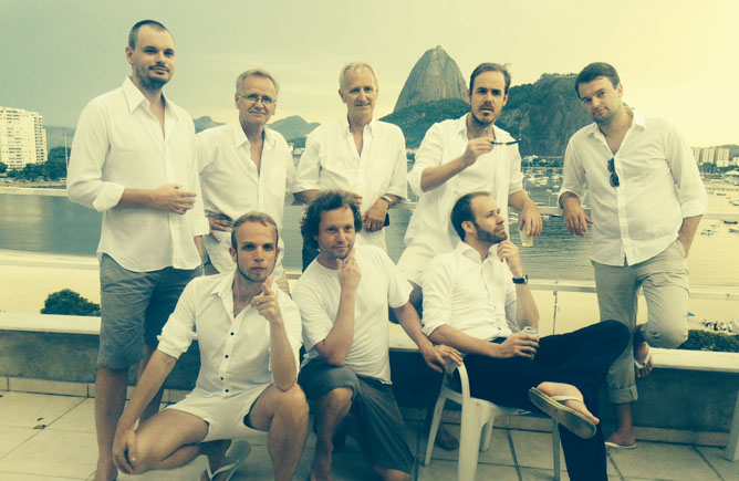 New Year, Boyband on the terrace, Rio de Janeiro Photo: Elin Resch Brækken