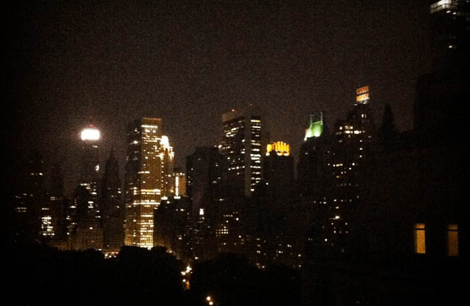 Blurry Midtown by night